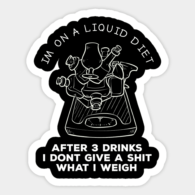 Funny Liquid Diet Weightloss Drinking Gym Workout Fitness Sticker by TellingTales